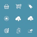 SEO Internet Sign Vector Icon Set 7