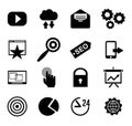 SEO and internet vector icon set Web, website Royalty Free Stock Photo