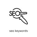 SEO Keywords icon. Trendy modern flat linear vector SEO Keywords