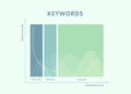 SEO Keywords research and analysis illustration - comparing the conversion of short-tail, medium and long-tail keywords Royalty Free Stock Photo