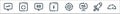 Seo line icons. linear set. quality vector line set such as speedometer, rocket, strategy, target, upload, advertising, analytics