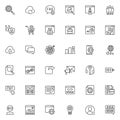 SEO line icons set Royalty Free Stock Photo