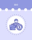 SEO linear icon in the vector Royalty Free Stock Photo