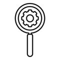 Seo magnifier icon outline vector. Content website