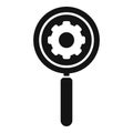 Seo magnifier icon simple vector. Content website