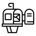Seo mailbox icon outline vector. Site web
