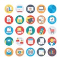 SEO and Marketing Colored icons Icons