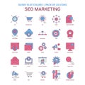 SEO Marketing icon Dusky Flat color - Vintage 25 Icon Pack Royalty Free Stock Photo