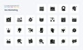 25 Seo Marketing Solid Glyph icon pack Royalty Free Stock Photo