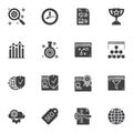 SEO marketing vector icons set Royalty Free Stock Photo