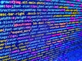 SEO optimization. Abstract modern virtual computer script. Programming Coding with editor colorful themes. Programmer Typing New Royalty Free Stock Photo