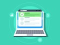 SEO optimization illustration concept, browser window and ranking sites in search results of web search engine