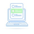 SEO optimization illustration concept, browser window and ranking sites in search results of web search engine