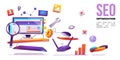 SEO optimization, internet web marketing banner