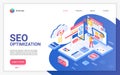 SEO optimization landing page vector template Royalty Free Stock Photo