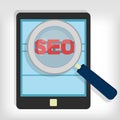 Seo optimization in tablet Royalty Free Stock Photo