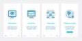 Seo optimization to solve website problems UX, UI onboarding mobile app page screen set