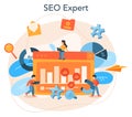 SEO optimizer concept. Idea of search engine optimization for website