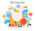 SEO optimizer concept. Idea of search engine optimization for website
