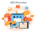 SEO optimizer concept. Idea of search engine optimization for website