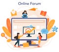 SEO optimizer online service or platform. Idea of search engine optimization