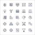 SEO Outline Icons set vector