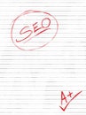 SEO Paper Note Excellent Service Provider Background Illustration