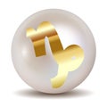 Pearl - Gold HOROSCOPE SIGNS OF THE ZODIAC Capricorn 21 December - 20 January Royalty Free Stock Photo