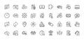 Seo phone, Cogwheel and Cloud computing line icons pack. For web app. Line icons. Vector