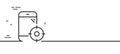 Seo phone line icon. Smartphone targeting sign. Traffic management. Minimal line pattern banner. Vector