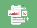 SEO Position Tracking Software, Search Engine Rank monitoring. Website SEO analysis, keyword rank tracker tool vector