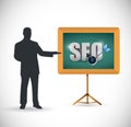 Seo presentation illustration design Royalty Free Stock Photo
