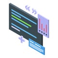 Seo program icon isometric vector. Digital web