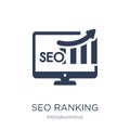 SEO Ranking icon. Trendy flat vector SEO Ranking icon on white b