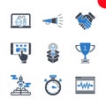 Seo and web opimization icons set