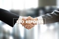 SEO REPORTS Concept Business team hands at work with financial r Royalty Free Stock Photo