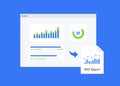 SEO reports and research competitor analysis concept. Data dashboard with market research and web analytics, website Royalty Free Stock Photo