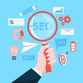 SEO or search engine optimization concept. Marketing strategy Royalty Free Stock Photo