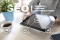 SEO. Search Engine optimization. Digital online marketing andInetrmet technology concept. Royalty Free Stock Photo