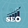 SEO - Search Engine Optimization Flat Icon Vector