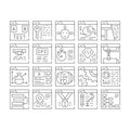 Seo Search Engine Optimization Icons Set Vector
