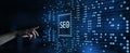SEO Search Engine Optimization Marketing Web Traffic Internet Business Technology Concept Royalty Free Stock Photo
