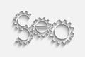 SEO - Search Engine symbol with gears Royalty Free Stock Photo