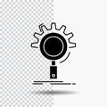 seo, search, optimization, process, setting Glyph Icon on Transparent Background. Black Icon Royalty Free Stock Photo