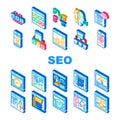 seo search website web internet icons set vector
