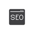 SEO Service window vector icon Royalty Free Stock Photo