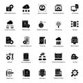 Seo Setting Glyph Icons Pack