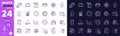 Seo shopping, Search and Laptop line icons for website, printing. For design. Vector