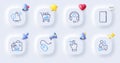 Seo shopping, Touchscreen gesture and Medical support line icons. For web app, printing. Vector