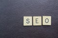 SEO short word concept for search enigne optimization for web